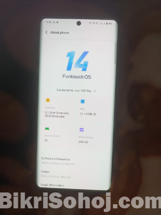 Vivo v29 pro 12+8/256